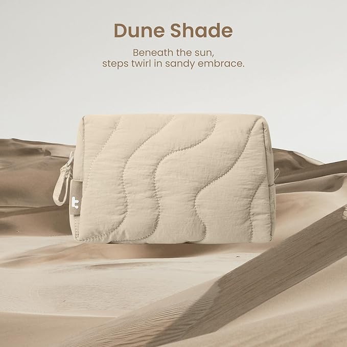 tomtoc Electronics Organizer Travel Case, Soft Puffy Organizer Bag Birthday Christmas Gifts Travel Essentials for Women Girls, Portable Accessory Tech Pouch Storage for Charger, Cord, Cable, Phone