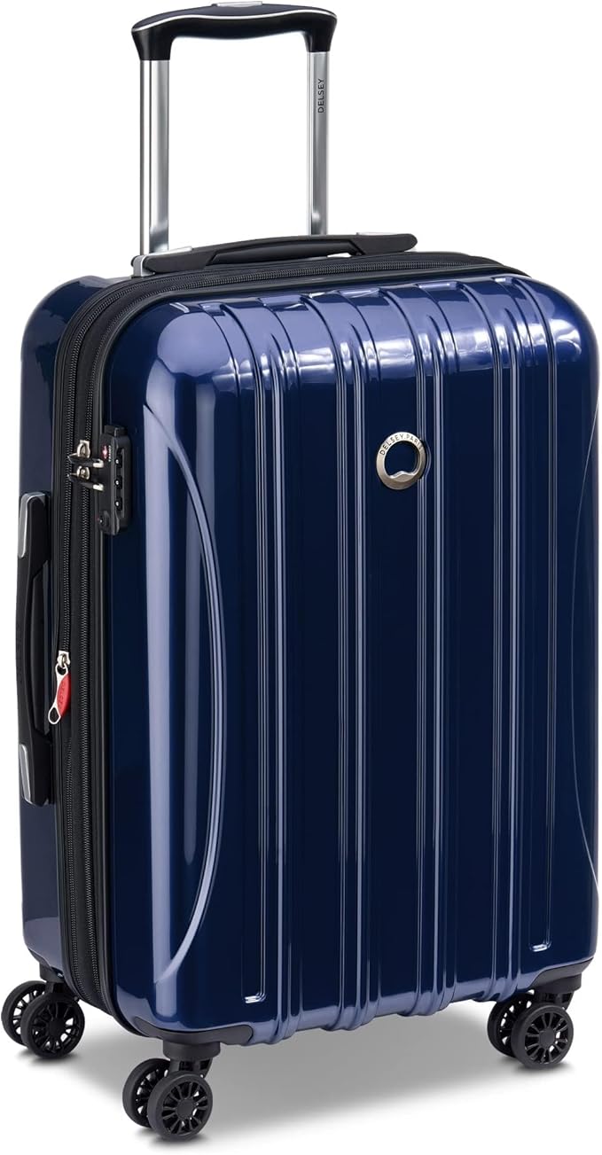 DELSEY PARIS Helium Aero Hardside Expandable Luggage with Spinner Wheels, Blue Cobalt, Carry-On 21 Inch