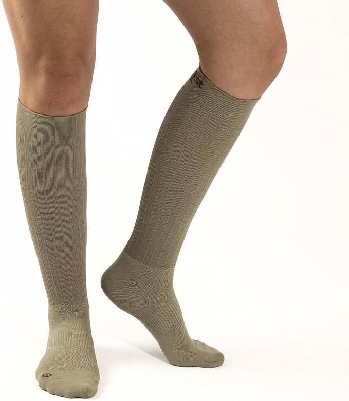 Medical Grade Compression Socks for Men & Women 15-20 mmHg by OrthoSleeve (Tan, X-Large)
