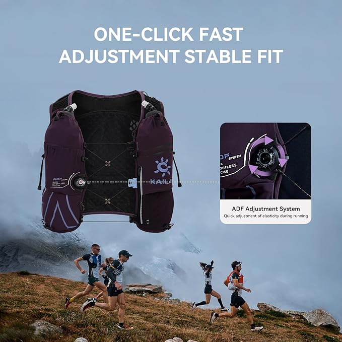 KAILAS FUGA AIR 8 Ⅳ Running Hydration Vest Hydration Pack Lightweight with Two TPU Water Bladders for Women Men Trail Cycling Hiking