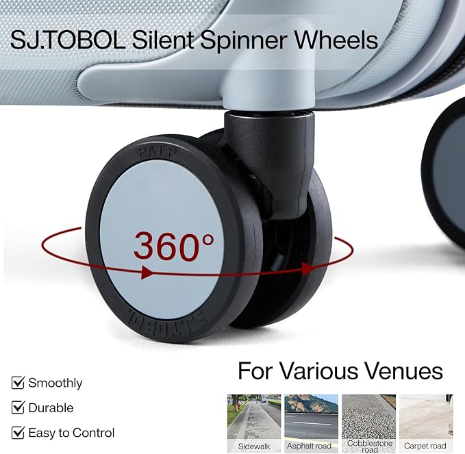 MILADA 28 Inch Luggage, Checked Luggage Large Suitcase With Wheels, Checked Bag Hard Shell Suitcases TSA Approved, Suitcase Large Long Trip Travel Luggage For Women Men, Grey