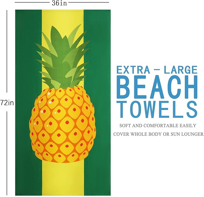 6 Packs Oversized Terry Beach Towel Set 36 x 72 Soft Thin Extra Large Big Pool Swim Camping Bulk Towels Blanket Clearance XL Travel Adult Essentials Accessories Must Haves Vacation Flamingo Lobster