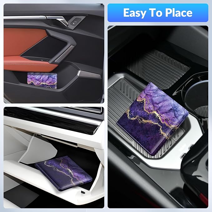 Car Registration and Insurance Card Holder，Vehicle Glove Box Car Organizer，Accessories Case for Storing Driving Licences, Cards, Documents