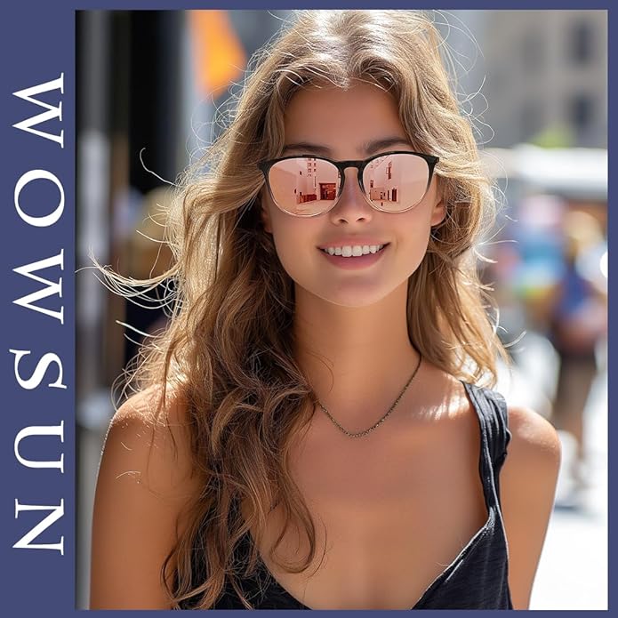 Retro sunglasses womens 2024 trendy round classic glasses