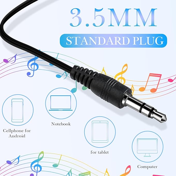 Kanayu 50 Pack Wired Earbuds Bulk for Classroom Ear Headphones Wired Basic Student Earbuds No Microphone with 3.5MM Jack for Class Laptop School Library, Individually Bagged (Dark Blue)