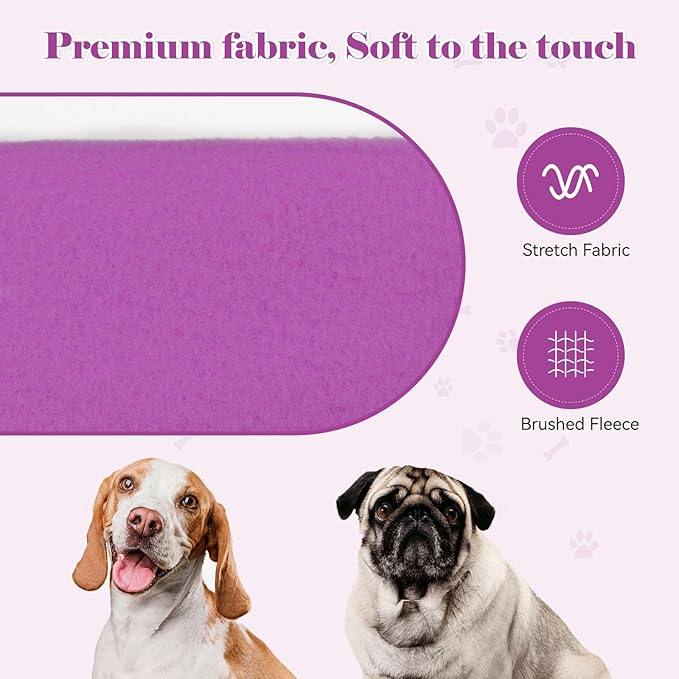 Dog Sweaters for Medium Dogs,Dog Hoodie Sweater Solid Soft Brushed Fleece Pet Clothes Pet Hoodie Sweatshirt with Pocket(Purple-M)