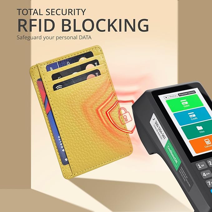 Oak Leathers Leather Slim Minimalist Wallet for Men & Women RFID Front Pocket Leather Card Holder Wallets