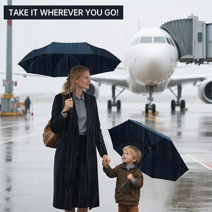 Compact Travel Umbrella, Small Pocket Mini Umbrella for Purse Wallet, UV Sun Rain Umbrellas for Backpack, Portable Folding Umbrellas for Women Kids