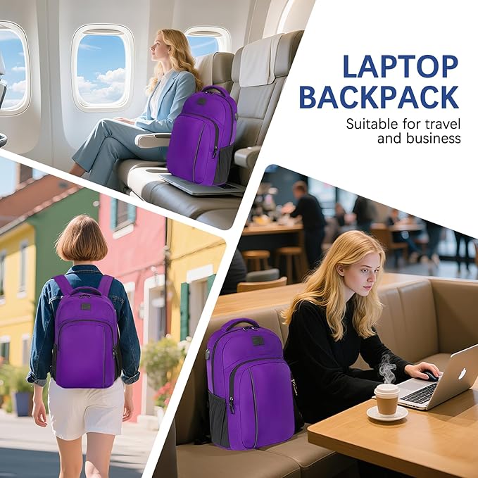 LARIPOP Extra Large Backpack,17.3 Inch Business Laptop backpack for Men Women with USB Charging Port,Water-Resistant Laptopack Weekender Daypack for Work College Computer