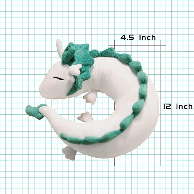 Dragon Neck Pillow Soft U-Shape Travel Pillow Anime Plush for Christmas and Birthday Gift