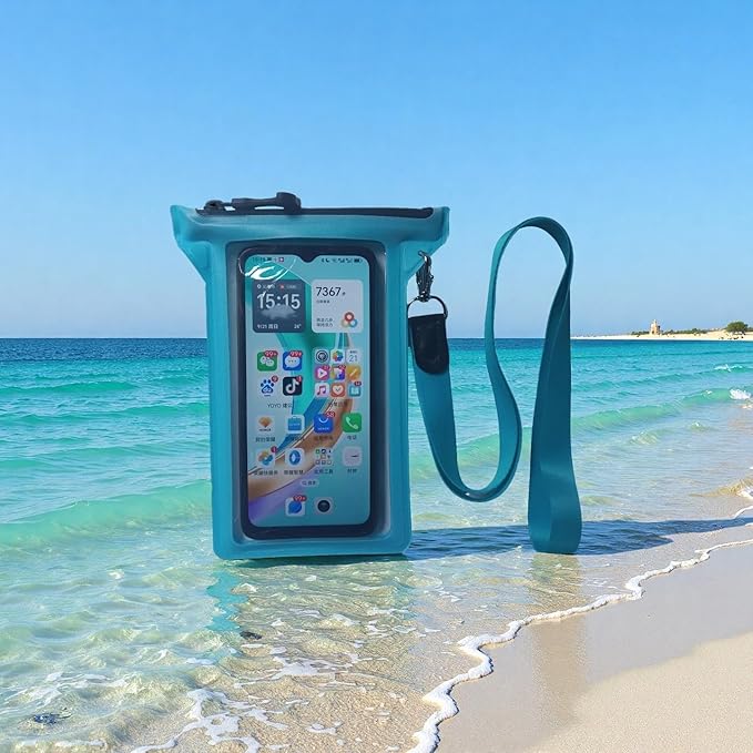 Waterproof Phone Pouch, Waterproof Phone Case, for iPhone 17 16 15 14 Pro Max，IPX8 Waterproof Rating, airtight Zipper Seal