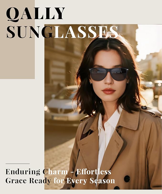 Sunglasses Womens Men Polarized UV400 Protection Trendy Classic Retro Square Mirrored Womens Sunglasses 3 Pack