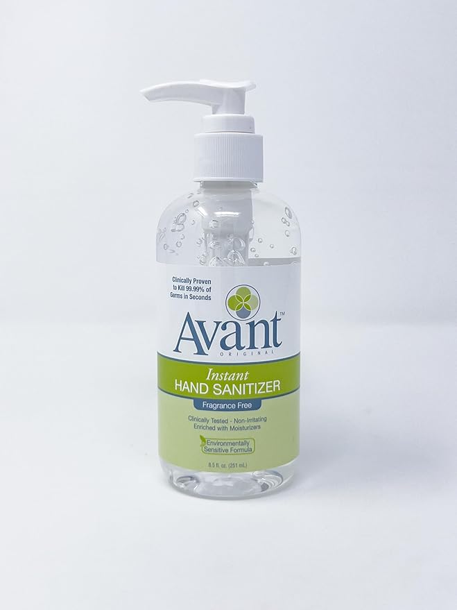 Avant® Original Fragrance Free Instant Gel Hand Sanitizer 8.5oz Bottle, 24-Pack bulk refill