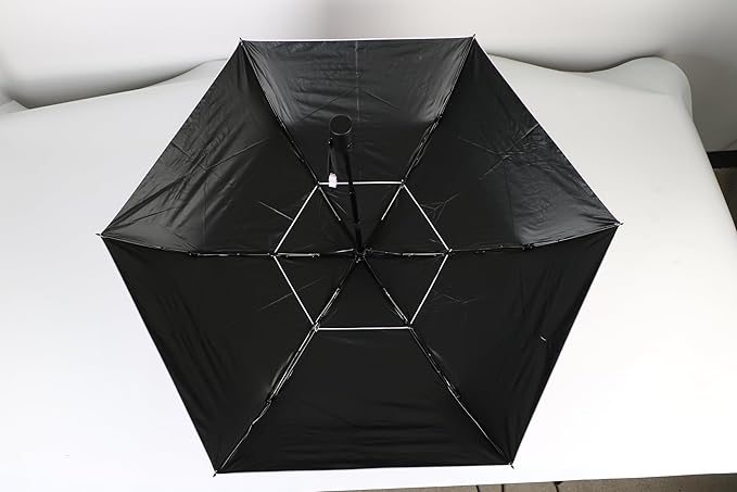 Outdoor Sun Automatic Folding Safe Shaft Umbrella - Repel Double Layered Windproof Travel Compact Umbrella for Rain
