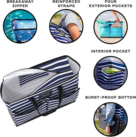 SCOUT Ben Pocket Tote - Large Multi-Use Tote Bag for, Nurses, Teachers, and Moms, 5 Pockets for Organizing, Breakaway Zipper