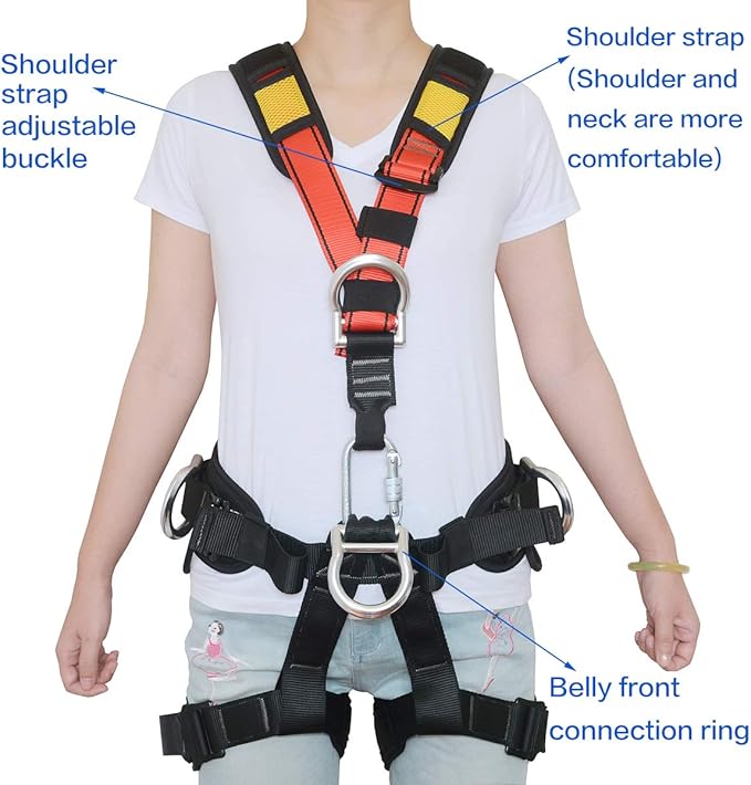 HeeJo Climbing, Safety Safe Seat Belt for Outdoor Tree Climbing, Outward Band Expanding Training Large Size,Climbing Gear