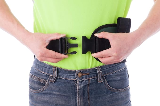 COW&COW Padded Gait Belt with 4 Handles and Quick Release Buckle 5.5 inchs(Blue, S/24inches-30inches)