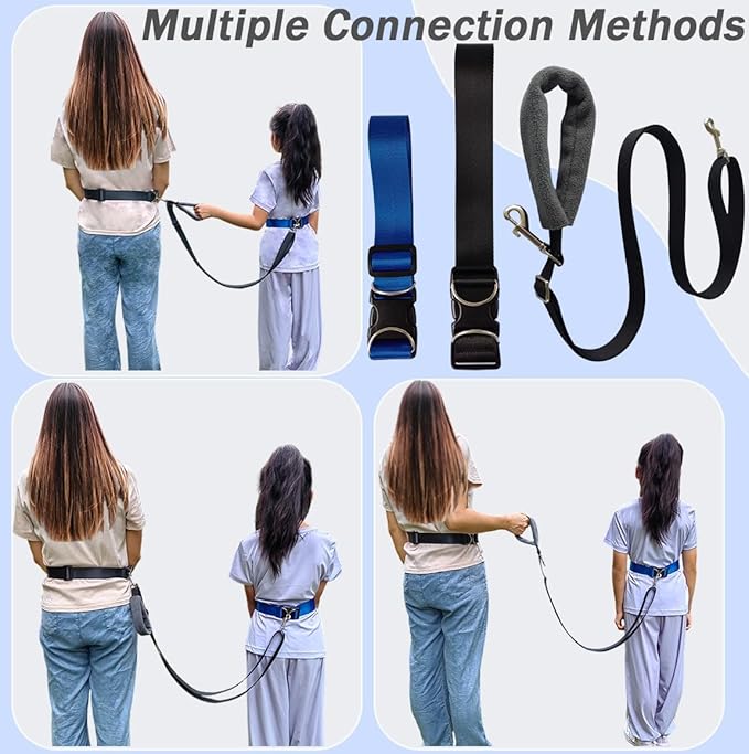 Secure Waist Leash Harness for Big Kids with Adjustable Tether and Handle,Safety Walking Harness,Hands Free Safety Belt, Tether Leash for Autism,ADHD,Special Needs Child