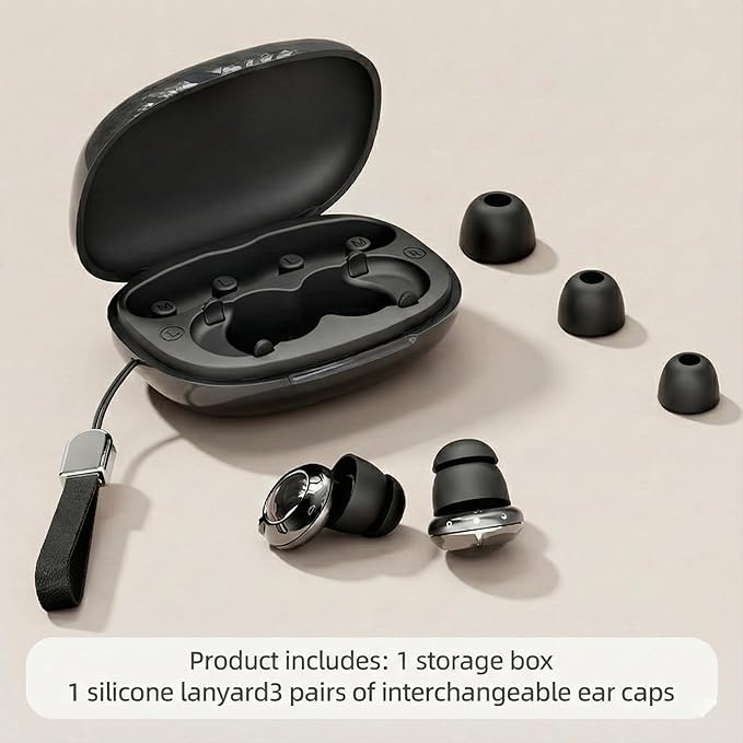 40DB Noise Cancelling Ear Plugs for Sleeping with 3 Size Silicone Plug for - Reusable High-Fidelity Earplugs for Snoring, Concerts, Travel, Side Sleepers, Silicone Ear Plugs
