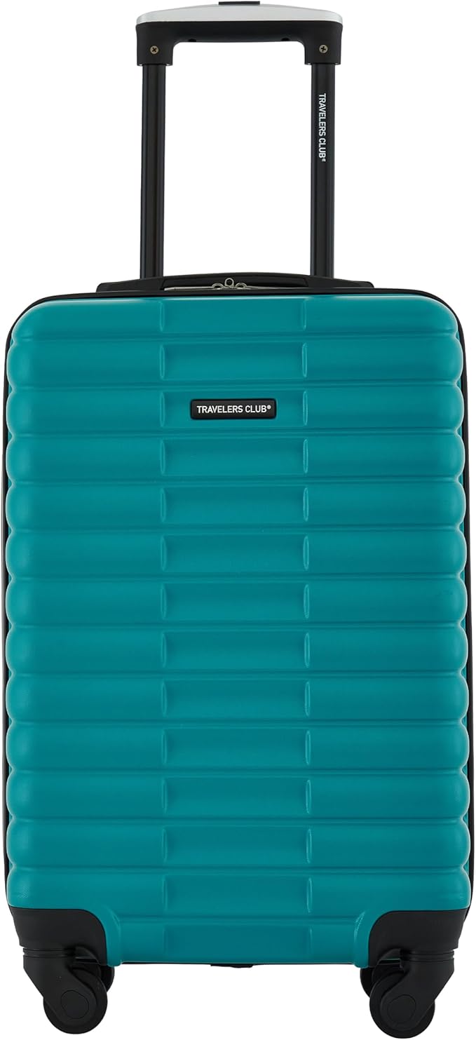 Travelers Club 22-Inch Gilroy Rolling Hardside Carry-On Luggage, Teal Blue