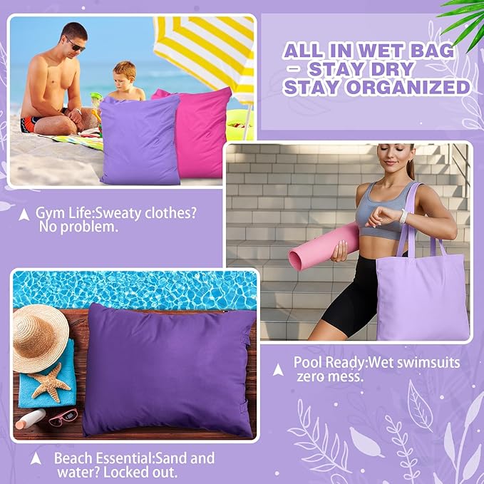 SATINIOR 5 Pcs Large Travel Laundry Bags with Handle Waterproof Washable Dirty Clothes Bags