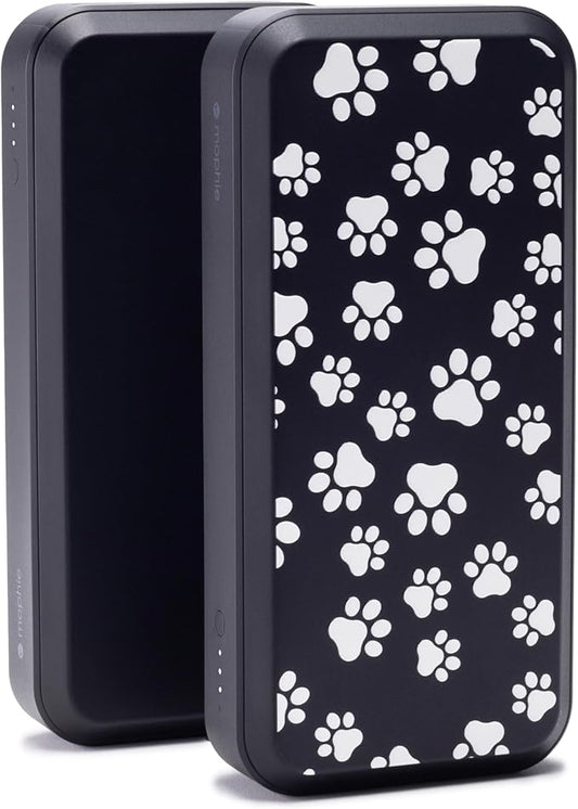 Mophie powerstation prime20 - Ultra-Compact Portable Power Bank with 20,000mAh Internal Battery, 18W USB-C PD Fast Charging, 3-Device Simultaneous Charging, Dog Paws