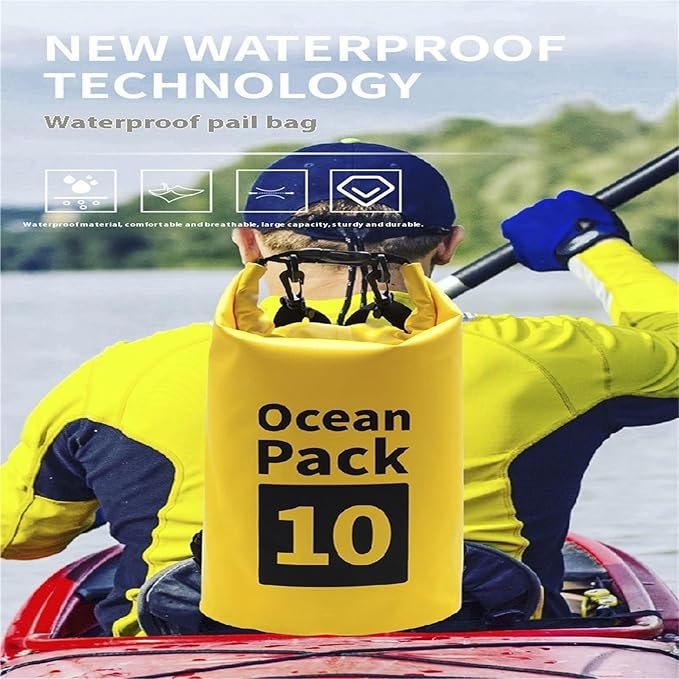 Waterproof Phone Pouch with Adjustable Shoulder Strap - 10l Phone Protector Waterproof Bag for Women and Men - Extra Large Beach Bag or Rain Gear