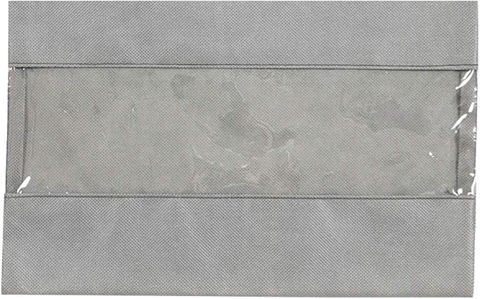 8 PCS 11.8"x17.3" Non-Woven Dustproof Drawstring Bag Travel Shoe Bags Dust Cover Pouch Bag Storage with Visual Window for Handbags Purses Shoes (GREY)