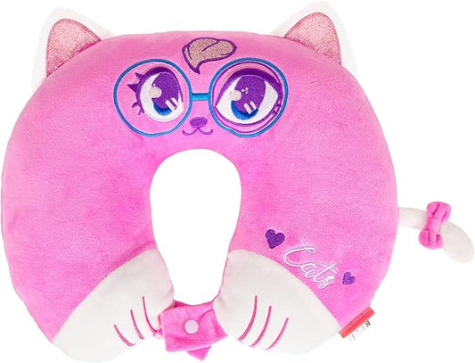 Travel Neck Pillow for Kids Adult Cute Soft Plush Memory Foam Airplane Neck Pillow for Traveling Animal Flight Pillow Head Rest Neck Support for Cars Long Flights