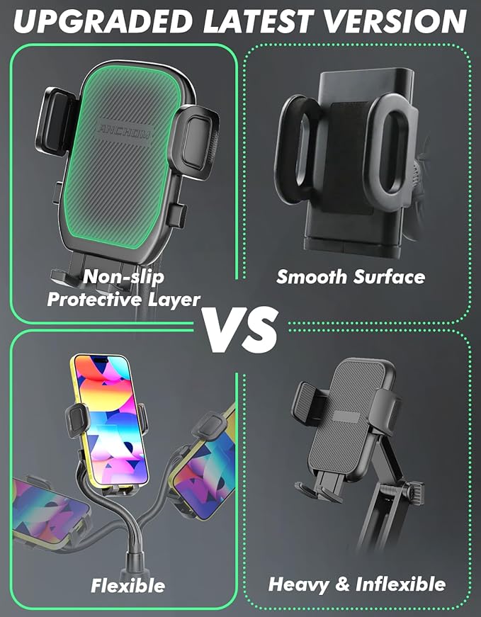 Cup Phone Holder for Car, Upgraded Car Phone Holder Phone Mount for Car with Expandable Base, Cell Phone Cradles Compatible with iPhone Samsung All 4.0-7.0 inches Phones