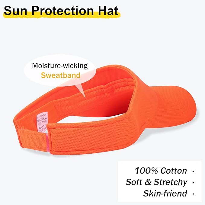 Sun Visor Hat Adjustable Velcro Outdoor Sports Cap for Men Women Adults
