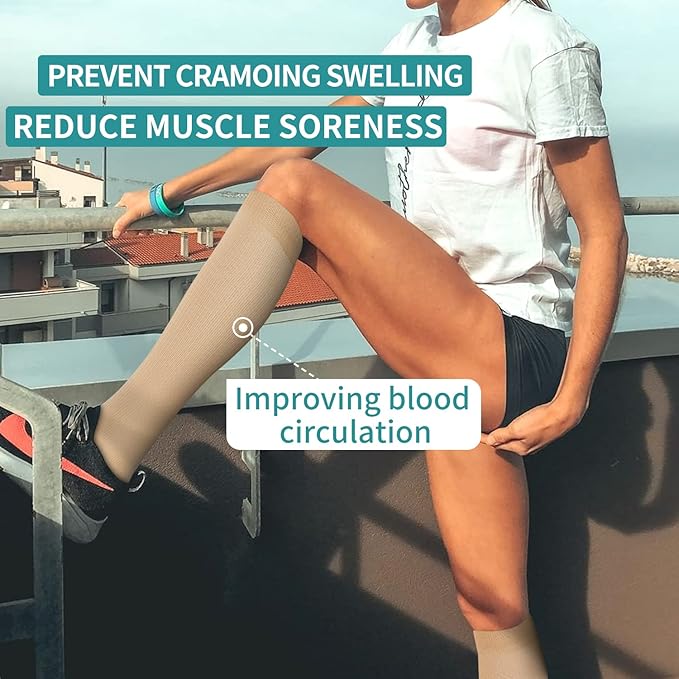 Laite Hebe 4 Pairs-Compression Socks for Women&Men Circulation-Best Support for Nurses,Running,Athletic