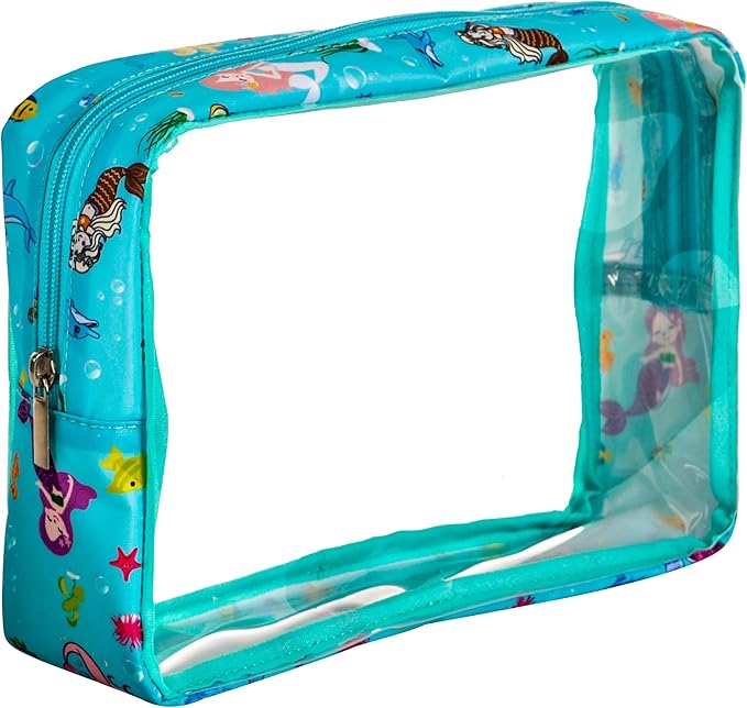 TSA Approved 5-Piece Diaper Bag Organizer Pouch Set Clear Waterproof TPU Kids Toiletry Storage Set Travel Packing Clutch Cube Bags for Baby Nursing