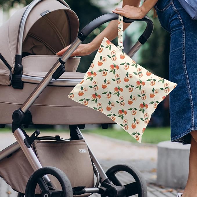 4 Pack Cute Fruit Wet Bag Waterproof Washable Reusable Wet Dry Bag for Swimsuit Clothes Cloth Diaper Travel Beach Pool Yoga Gym Toiletries Travel Beach Essentials Strawberry Pineapples