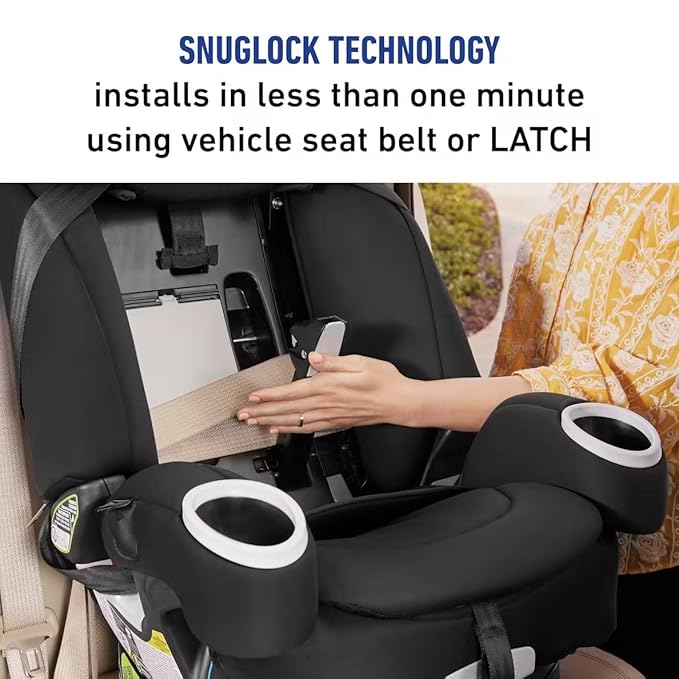 Graco 4Ever DLX SnugLock 4 in 1 Car Seat | Infant to Toddler Car Seat, Featuring Easy-Install SnugLock Technology, Leila