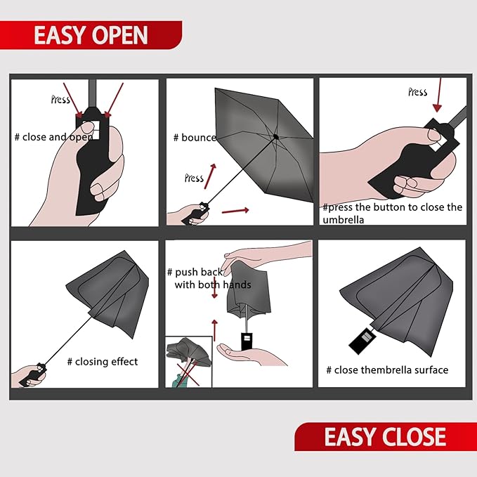 Windproof Travel Umbrella - Automatic, Compact, Windproof