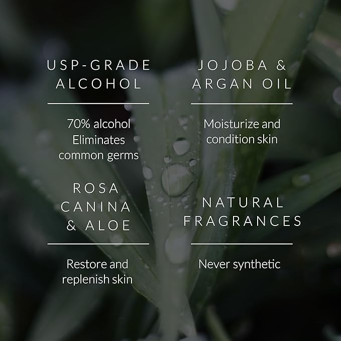 Noshinku - Refillable Hand Sanitizer Lavendula 3-Pack, Travel Size Spray with Hydrating Botanical Oils, Natural Ingredients, All Natural Fragrances, Sugarcane Derived Alcohol, No Parabens, No Dyes