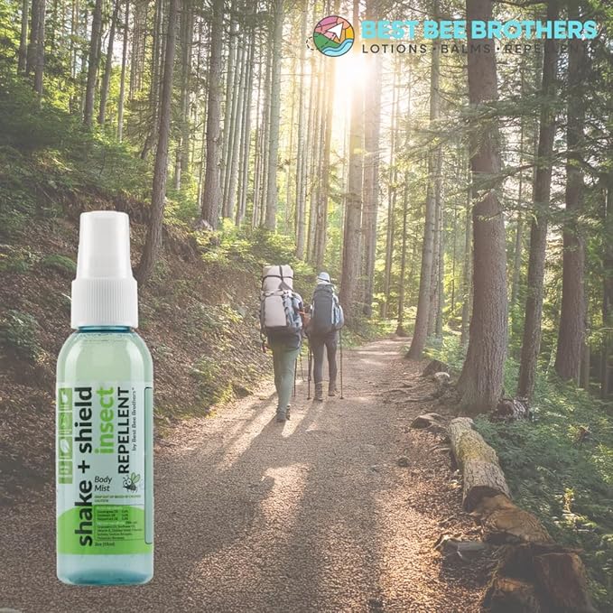 Best Bee Brothers, Insect Repellent - 4oz Soothe + Shield Body Lotion and 2oz Shake + Shield Body Mist