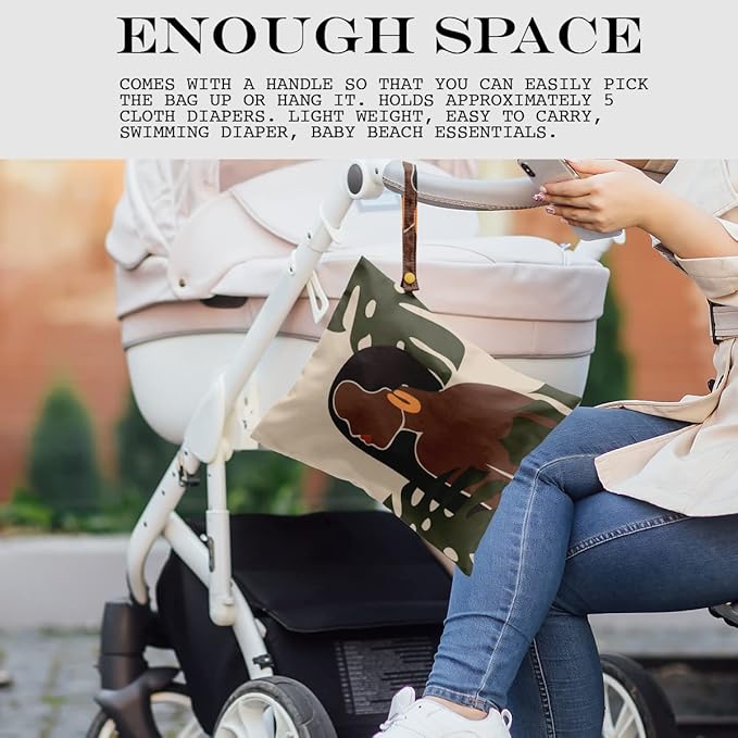 Wet Bag, Wet Dry Bag, Wet Bag for Swimsuit, Travel, Beach, Pool, Diapers, Yoga Gym Clothes, Makeup Bag, Waterproof Reusable Minimalist Decor Aesthetic Line Art Women Body Face