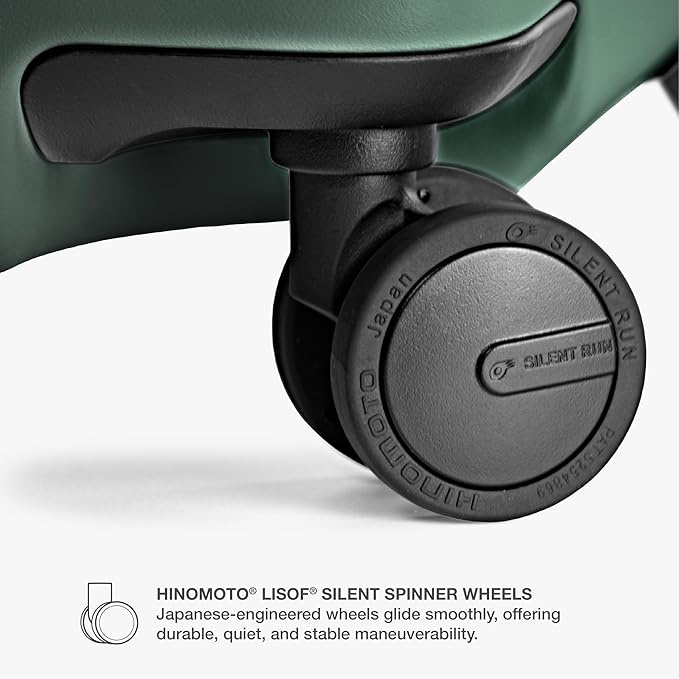 Traveler's Choice Markham Hardside Expandable Luggage with Double Spinner Wheels, Carry-On 21-Inch Suitcase, Green