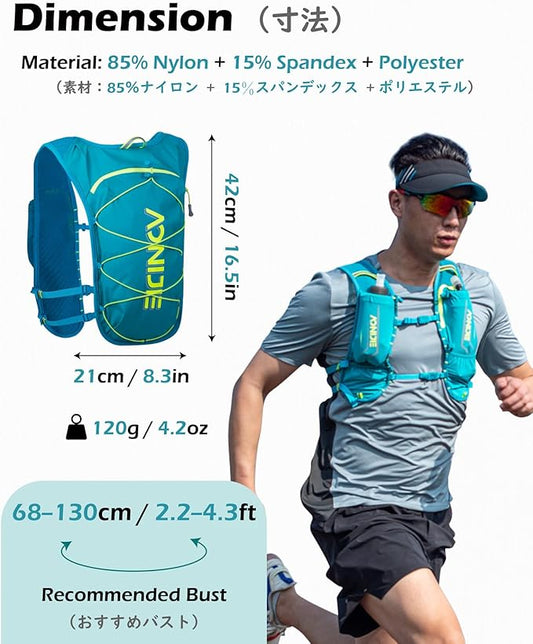 TRIWONDER Hydration Running Vest Backpack, Lightweight Water Pack for Men Women Hydration Backpack for Trail Race, Hiking, Cycling, Climbing, Camping, Jogging, Marathon