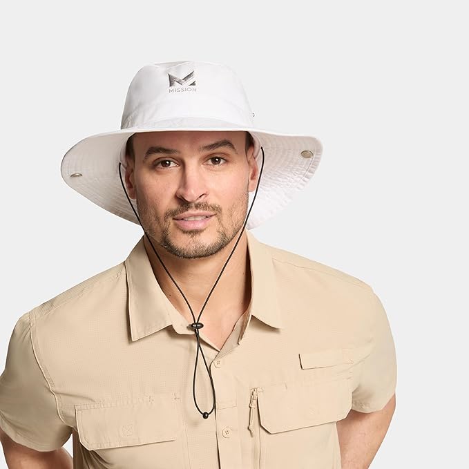 MISSION Cooling Bucket Hat - Unisex Wide-Brim Hat for Men & Women - Lightweight, Foldable & Durable - Cools Up to 2 Hours