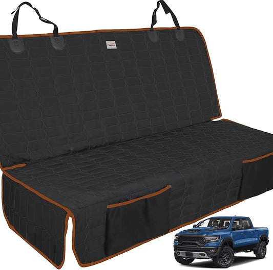 Back Seat Cover for Dogs, Washable Bench Seat Covers for Trucks,Nonslip Truck Seat Cover Protector for F150/Ram1500/GMC Sierra/Toyota/Chevrolet Silverado,Car Seat Covers for Dogs