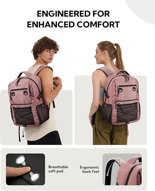 WATERFLY Travel Hiking Casual Backpack: 22L Lightweight Everyday Outdoor City Daypack College Bookbag for Women Men