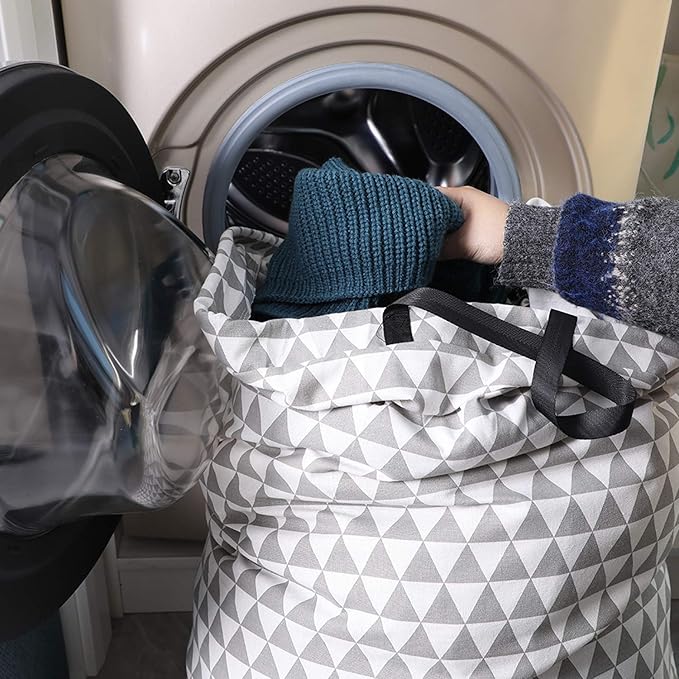 SWISSELITE Laundry Bag with Handle and Drawstring, Large Heavy Duty Laundry Bag, 28 x 40 Inches Travel Dirty Clothes Bag for Laundromat and Household