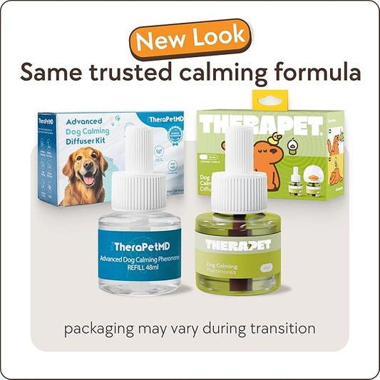 TheraPet MD 60-Day Dog Calming Diffuser - Dog Pheromone Diffuser for Stress, Destructive Behavior, Pee Accidents, Separation Anxiety, Barking, Aggression & Chewing - 60-Day Refill Included