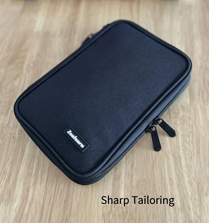 Cord Organizer Travel, Cable Bag, Electronics Organizer Travel Case, Tech Carrying Pouch, Charger Carrying Case, Tech Gifts, Black 11B