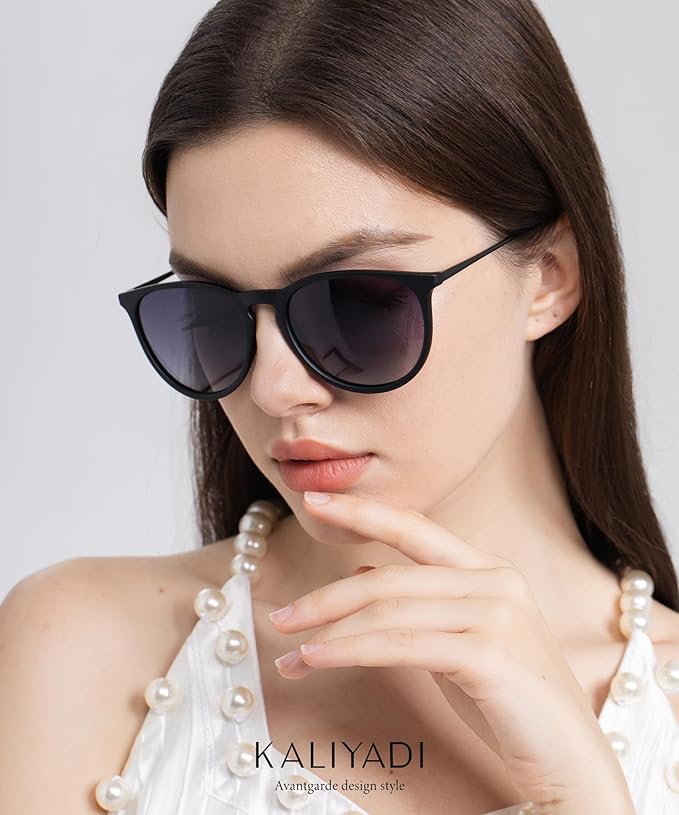 KALIYADI Sunglasses Womens Polarized Womens-Sunglasses: Trendy Sun Glasses with UV400 Retro Style for Party Beach Shopping
