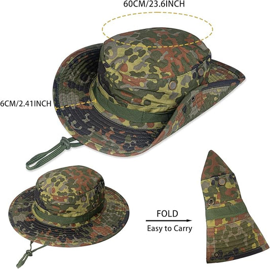 Sun Hats for Men Women Boonie Hat UPF 50+ Bucket Hat Wide Brim UV Protection Fishing Hiking Safari Outdoor Hats