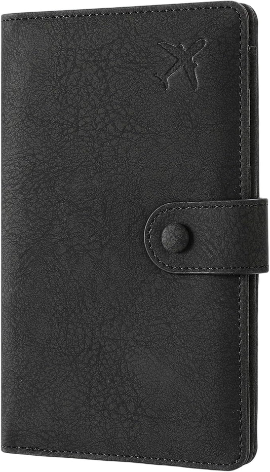 RFID Blocking Passport Wallet Cover Case Travel Document Organizer for Women and Men,Travel Wallet for Credit Card